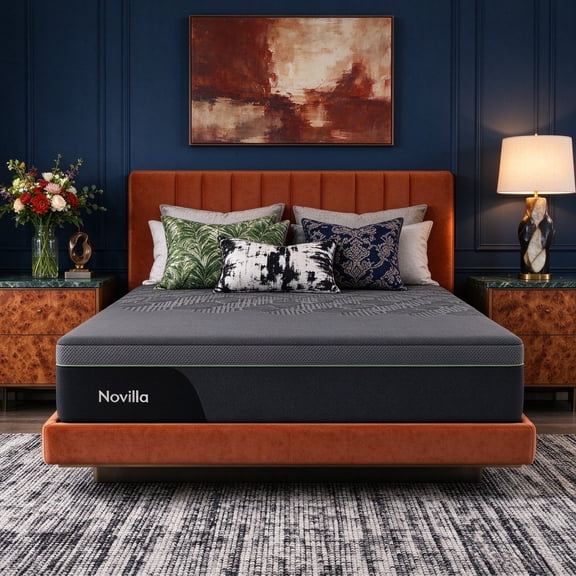 Novilla Graphene Queen Size Memory Foam Mattress in a Box,14 Inch ,Medium Firm