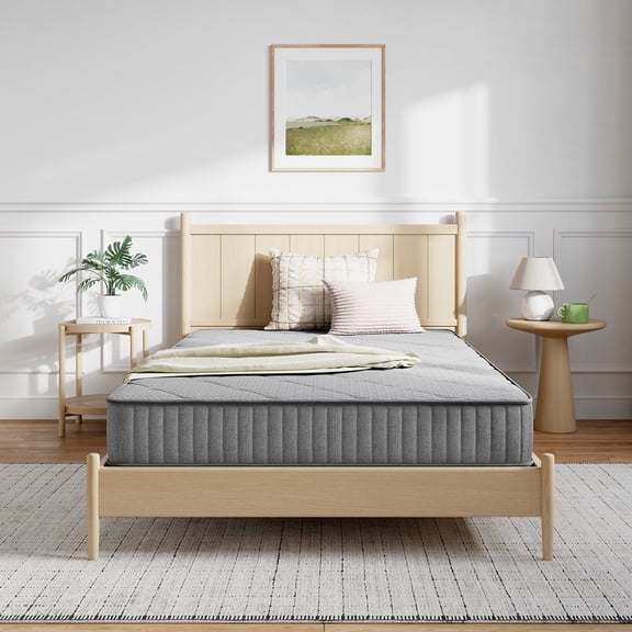 Novilla Hybrid Mattress, 6 Inch Mattress Queen Size in a Box with Steel Coils & Gel Memory Foam for Pressure Relief & Body Support & Cool Night Sleep, CertiPUR-US Certified Queen Mattresses for Kids