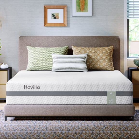 Novilla King Mattress, 10 Inch NanoGEL™ Memory Foam King Mattress for Cool Rest, Upgraded Dual-Support for Spinal Alignment & Long-Lasting Durability, Medium Firm Bed Mattresses with Breathable Cover