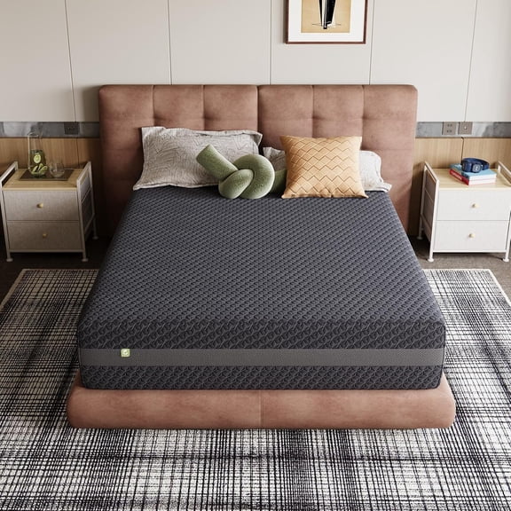 Novilla Queen Mattress 6 Inch, Mattress Queen Size Gel Memory Foam for Pressure Relief & Adaptive Body Support, with Green Tea-Infused Foam, Medium Firm, Mattresses in a Box