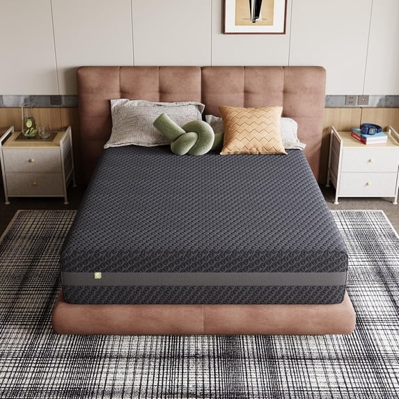 Novilla Queen Mattress 6 Inch, Mattress Queen Size Gel Memory Foam for Pressure Relief & Adaptive Body Support, with Green Tea-Infused Foam, Medium Firm, Mattresses in a Box