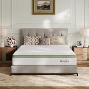 Novilla Snowfall 10 inch Queen Size Mattress in a Box, Hybrid Medium Support Mattresses, Pocket Spring and CertiPUR-US, Pressure Relief & Motion Isolation