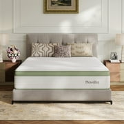 Novilla Snowfall 12 inch King Size Mattress in a Box, Hybrid Medium Support Mattresses, Pocket Spring and CertiPUR-US, Pressure Relief & Motion Isolation