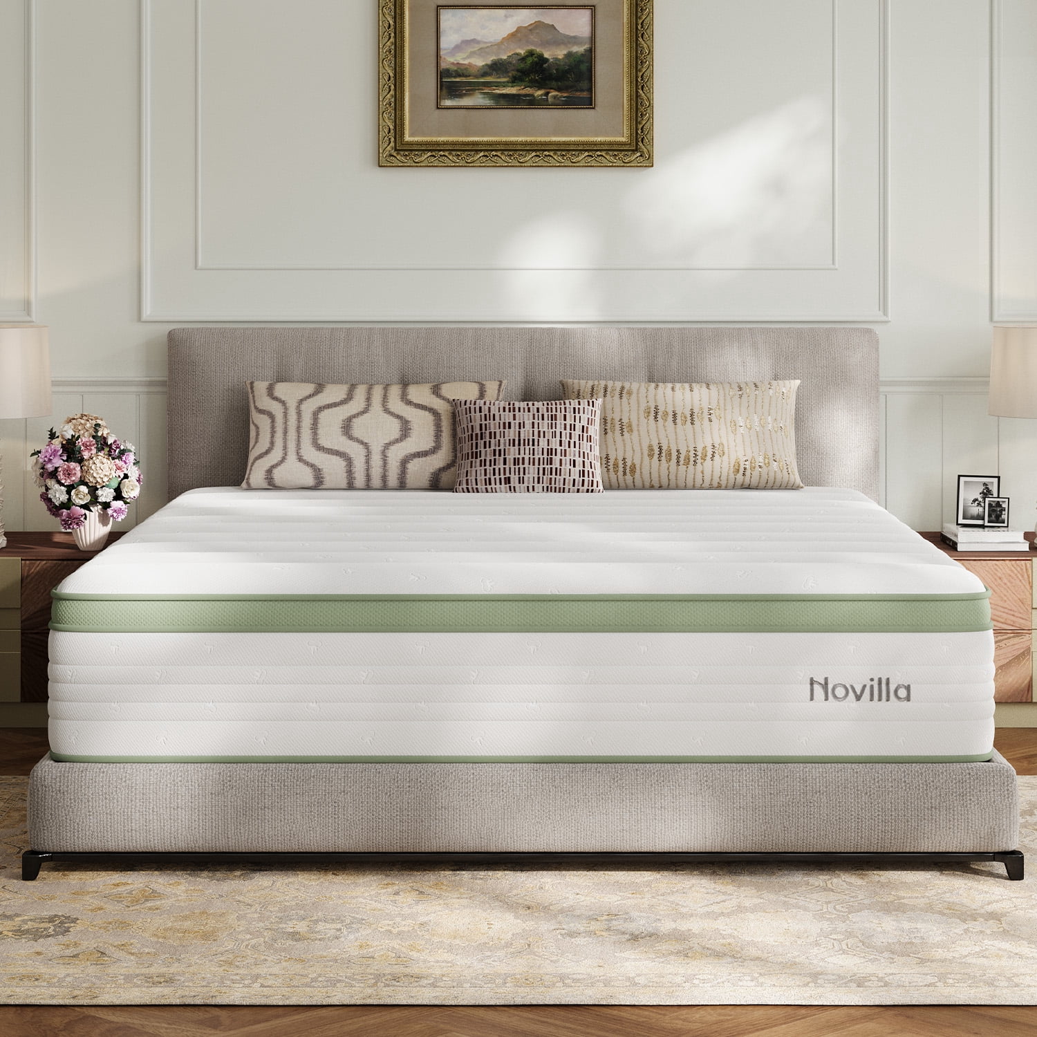 Novilla Snowfall 14 inch King Size Mattress in a Box, Hybrid