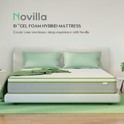 Novilla Vitality 10" Adult Cool Gel Memory Foam Pocket Springs Hybrid Mattress in a Box, Queen Size