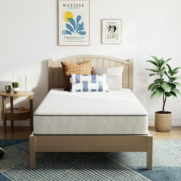 Avenco Whisper 8" Twin Size Medium Firm Individual Pocket Hybrid Support Mattress,CertiPUR-US Certified