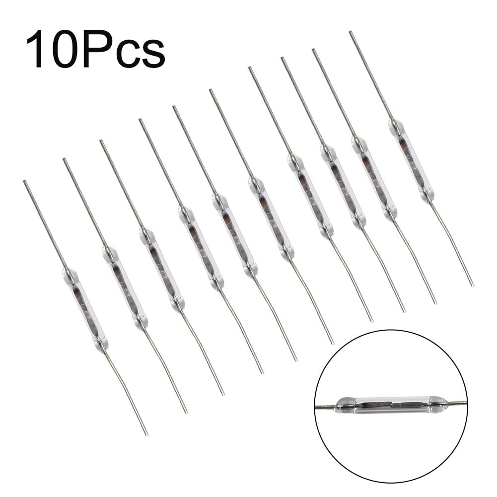 Novixy 10-Pack Normally Open Reed Switch 2x14mm, 10W Magnetic Sensor ...