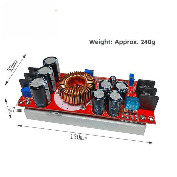 Novixy 1200W DC-DC Boost Converter, Adjustable 10-60V to 12-80V Power Supply Module with Over-Current and Short Circuit Protection for Industrial Automotive