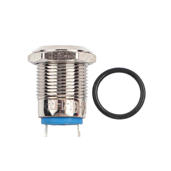 Novixy 12mm Stainless Steel Metal Push Button Switch, Momentary Normally Open Reset Switch for Electronic DIY Projects, Car Modification and Industrial Control Panels