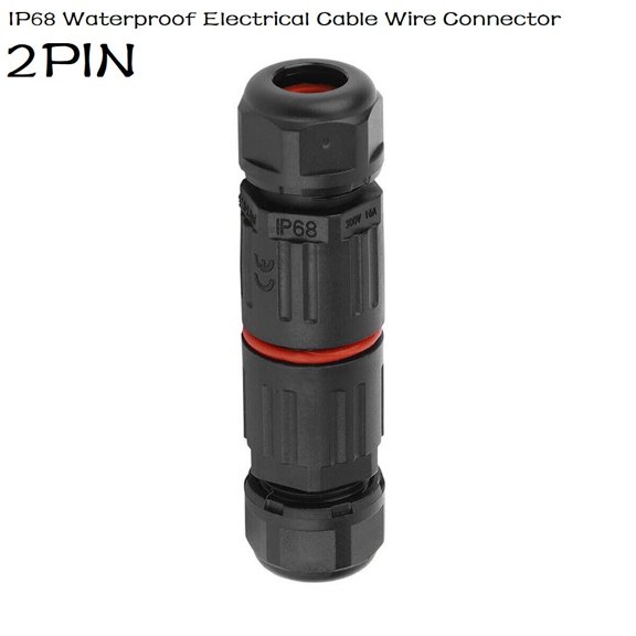 Novixy 1Pc Ip68 2Pin Waterproof Straight Connector Electrical Wire Cableconnector Outdoor Plug Socket Terminal Block Junction Box