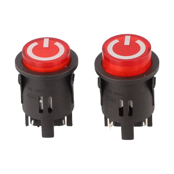 Novixy 2-Pack Electric Toy Car Start Button Switch, 12V 16A Push Button Power Replacement Part for Kids Ride-On Cars, Black ABS Plastic Accessories