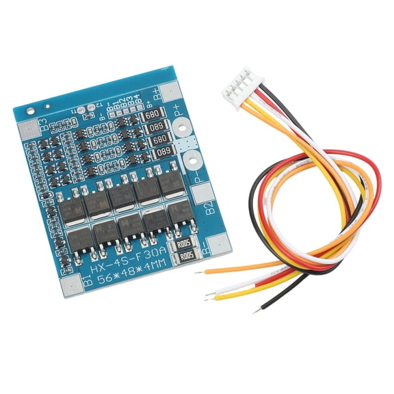 Novixy 4S LiFePO4 BMS 30A Battery Protection Board with Balance for 14.8V 12.8V Packs, Solar Lights, LED Backup Power and 12V Electronics