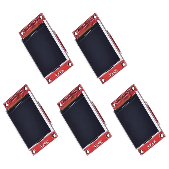 Novixy 5-Pack 1.8 Inch SPI TFT LCD Module ST7735 Display Screen 128x160 with SD Card Slot for Arduino Raspberry Pi ESP32 STM32 3.3V/5V