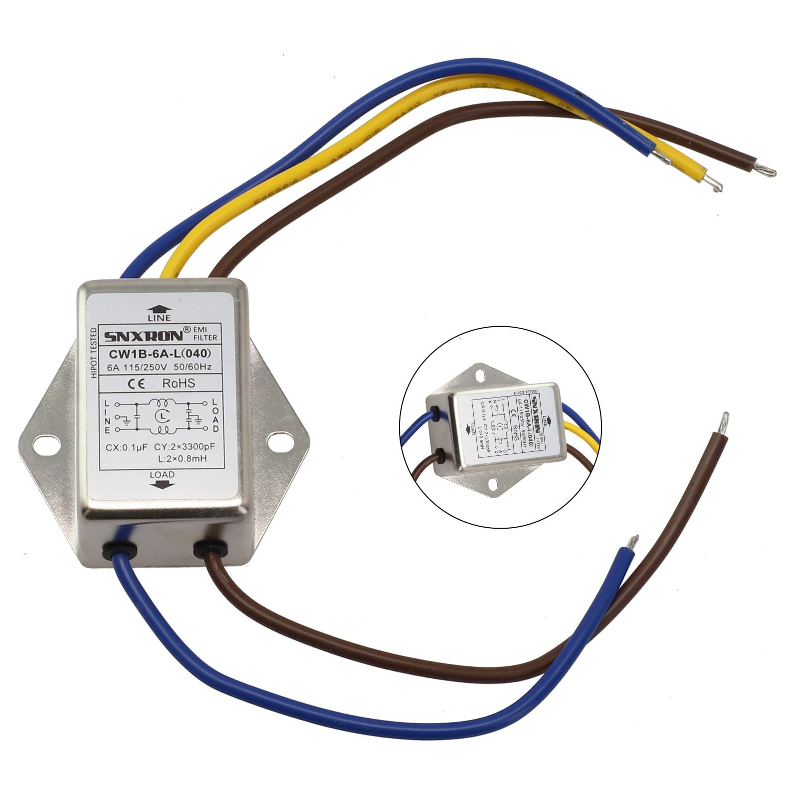 Novixy AC Power Line Filter 250V Audio Noise Suppressor CW1B-L Series ...