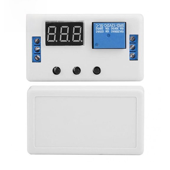 Novixy Adjustable Time Delay Relay Module with Shell, 12V/24V Optical Isolation Timer Circuit Switch, 4 Modes Industrial Grade Control Board
