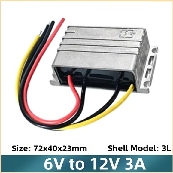 Novixy DC 6V to 12V Step Up Converter 3A 36W Voltage Booster, IP68 Waterproof Power Supply Module with Aluminum Shell for Car Boat Truck Golf Cart LED Lighting