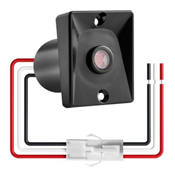 Novixy Dusk to Dawn Light Sensor Outdoor, Waterproof Photoelectric Switch for Pole Lights, 120V Automatic On/Off Controller, UL Listed, Black