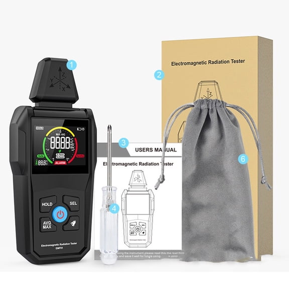 Novixy Emf01 Electromagnetic Radiation Detector for Home office Emf Meter With Lcd