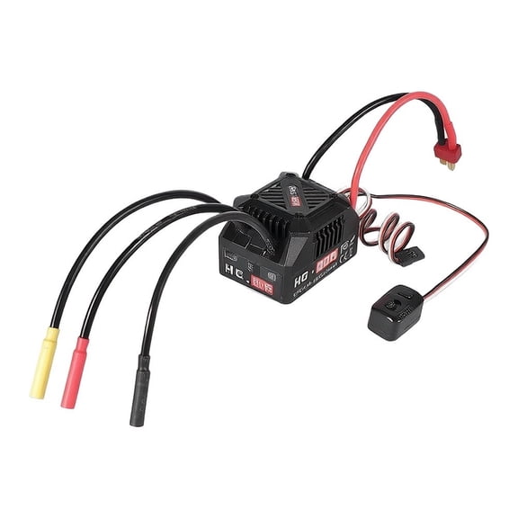 Novixy HG-80A 80A Brushless ESC Waterproof Speed Controller for 1/10 Scale RC Car, 2-4S Lipo Compatible with On-Road Off-Road Buggy Monster Truck