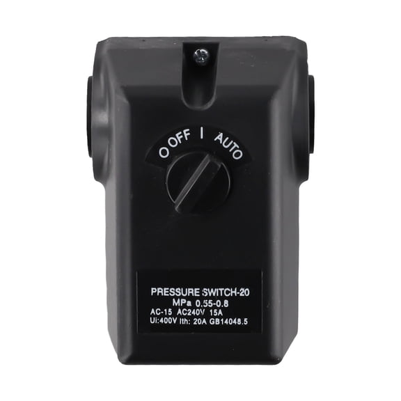 Novixy Horizontal Air Compressor Pressure Switch 15A 220V Automatic Controller with Adjustable 5.5-12KG Range for Industrial Water Pumps