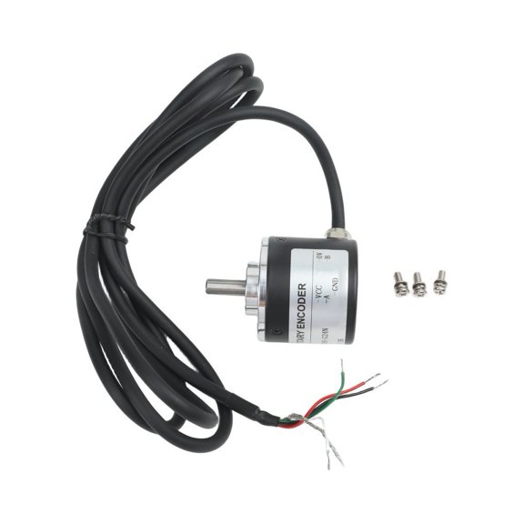 Novixy Incremental Rotary Encoder 600 PPR, Photoelectric Shaft Encoder with AB Phase Output, DC 5-24V, 6x15mm Shaft for CNC Robotics Automation