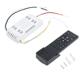 Novixy Invisible Ceiling Fan Light Remote Control Kit with Receiver, DC Inverter Controller for Stepless Dimming and 2-Hour Timer, 100-265V Input, White