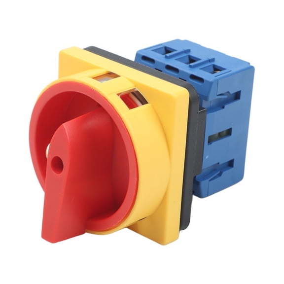 Novixy LW30-32A 3P Rotary Changeover Switch 32 Amp 3 Phase Load Break Circuit Breaker for AC Motor Ventilation Water Pump Control