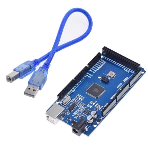 Novixy Mega 2560 R3 Development Board with CH340G, Open Source Microcontroller Kit for Arduino IDE, Includes USB Cable, Blue