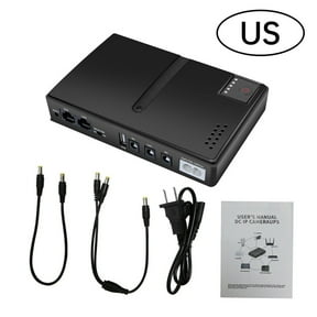 Novixy Mini UPS for Router, 5V 9V 12V DC Backup Power Supply with USB Output, Uninterruptible Power System for Modem and CCTV Camera, Black