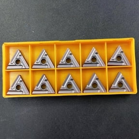 Novixy Novixy 10Pcs TNMG160408R-ES Carbide Inserts for Lathe Turning Tools, CNC Machining Tips with Strong Grip and Impact Resistance
