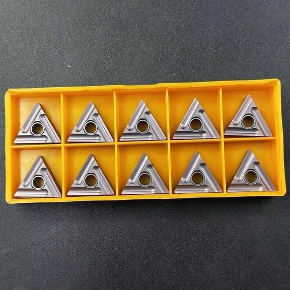 Novixy Novixy 10Pcs TNMG160408R-ES Carbide Inserts for Lathe Turning Tools, CNC Machining Tips with Strong Grip and Impact Resistance