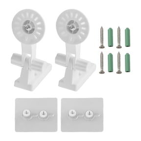 Novixy Novixy 2-Pack Adjustable Security Camera Wall Mount, 135 Rotation Ceiling Bracket for Indoor Outdoor Surveillance, Self-Adhesive or Screw Install, White