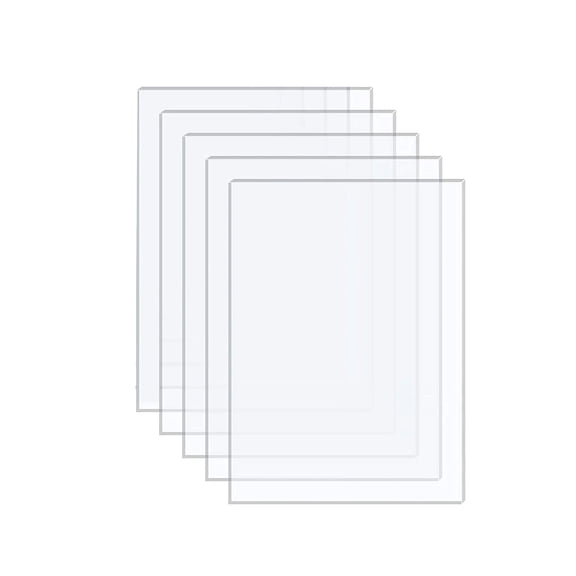 Novixy Novixy 5 Pack Clear Acrylic Sheets 1mm Thick, Transparent Plexiglass Panels Plastic Glass Substitute for Picture Frames, DIY Art Projects and Display Boards (Assorted Sizes)