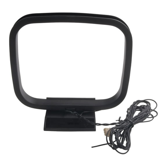 Novixy Novixy AM FM Loop Antenna with 3-Pin Connector for Radio Signal Receiver, Indoor Audio System Cable to Enhance Reception, Black