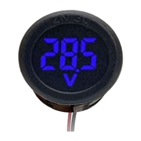 Novixy Novixy DC 4-100V Car Voltmeter with 3-Digit LED Digital Display, Round Voltage Meter for Auto Vehicle, Compact 30mm Hole Installation, Red Green Blue Options