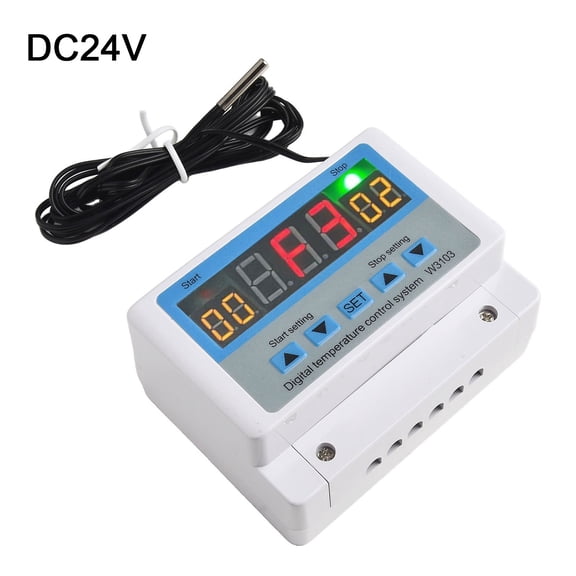 Novixy Novixy Digital Thermostat Temperature Controller Switch 30A 5000W for AC 220V DC 12V 24V, Heating and Cooling Regulation with NTC Sensor