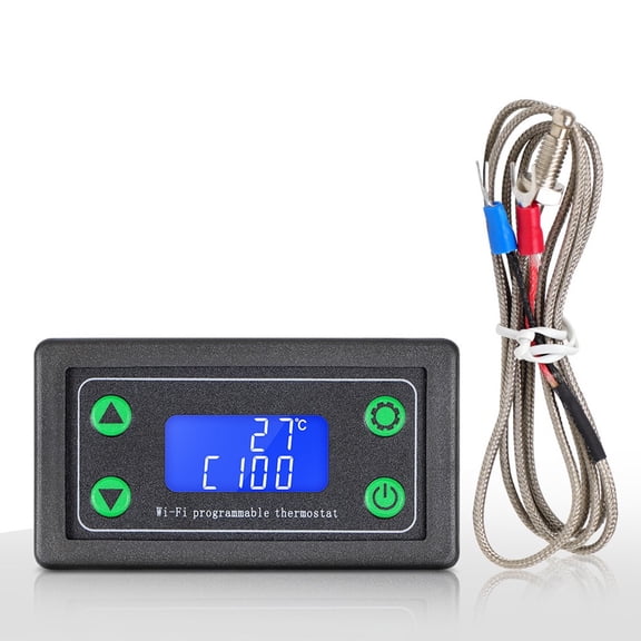 Novixy Novixy LED Digital Display Thermostat Controller with Probe, DC 9-30V Temperature Switch for Incubator Drying Box, High Accuracy Heat Regulator