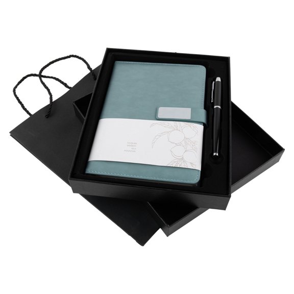 Novixy Novixy Leather Notebook with Pen Set A5, Professional Business Journal with Elegant Box, Cream Paper for Office Meetings and Creative Writing, Multi-Color Optional