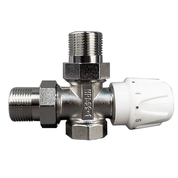 Novixy Novixy Manual Thermostatic Radiator Valve DN20 G3/4" Copper Heating Temperature Control for Hot Water Steam Systems Silver