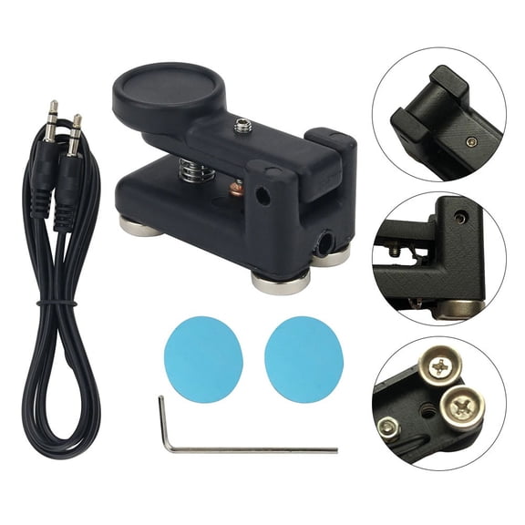 Novixy Novixy QU-4525 Manual Morse Code Key for Ham Radio, Compact CW Telegraph Hand Sender with ABS Base, Anti-Slip Foot Pads for Amateur Radio Operators