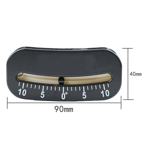 Novixy Novixy Sailing Clinometer Heel Angle Meter for Boats, Dual Type 10-0-10 Inclinometer with High Resolution, Rugged Plastic Slope Locator for Trailers and Modern Vessels, Black 90x40mm
