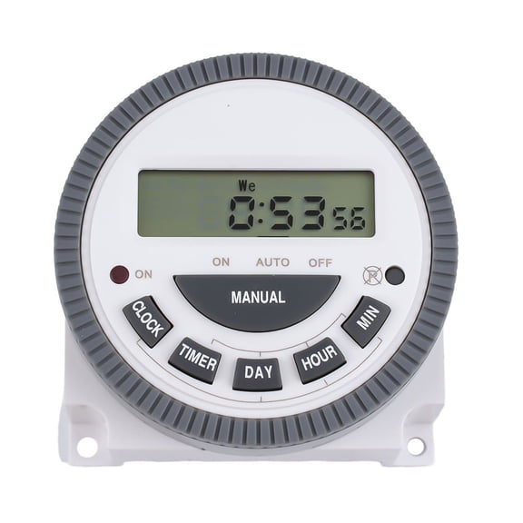 Novixy Novixy TM619 7-Day Programmable Digital Timer Switch, 16A Relay Time Controller with LCD Display and Memory Backup for Home Automation