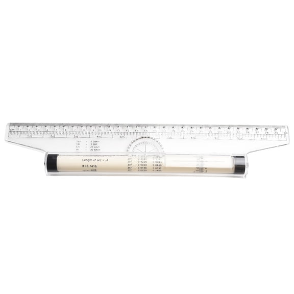 Novixy Novixy Transparent Rolling Ruler 15cm/30cm Parallel Drafting Tool for Architects and Engineers, Smooth Sliding Balance Ruler for Precise Angle Measurement and Technical Drawing