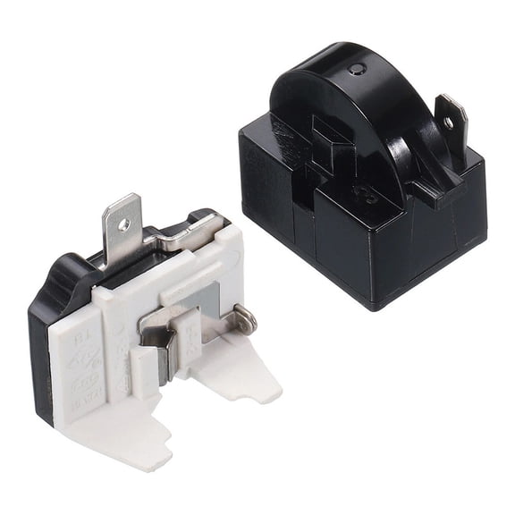 Novixy PTC Starter Relay 1-Pin 4.7 Ohm and Overload Protector for 1/2HP Refrigerator Compressor, ABS Replacement Kit for Freezers and Beverage Coolers