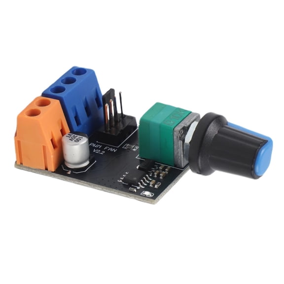 Novixy PWM Server Fan Regulator for 3-Wire & 4-Wire Motors, DC 12V Stepless Speed Controller with Switch, Quiet Cooling Device for PC Chassis