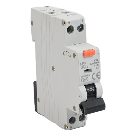 Novixy RCBO Circuit Breaker 16A Type A 230V 30mA, DIN Rail Mount Electrical Safety Switch with Visual Indicator for Home Protection
