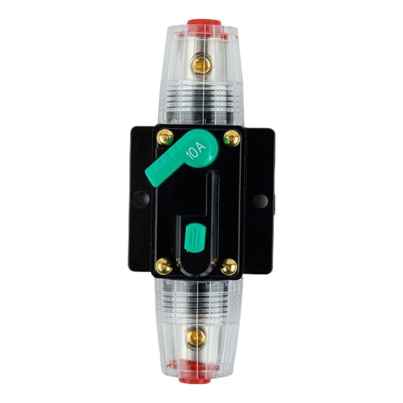 Novixy Resettable Circuit Breaker 10A-100A, Manual Reset Fuse Holder for 12V-24V DC Car Boat Audio, High Amp Overload Protection Switch