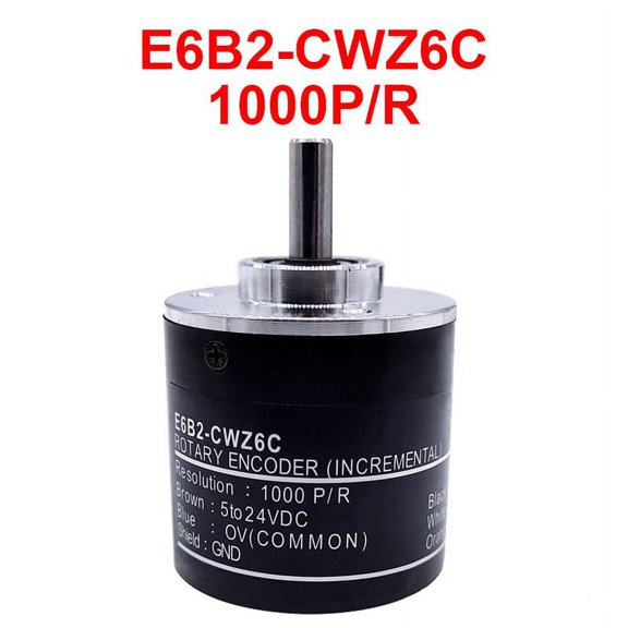 Novixy Rotary Encoder E6B2-CWZ6C 5V DC Incremental Optical, 6mm Shaft, A/B/Z Phase Output for CNC Motor Control
