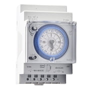 Novixy SUL181D-L Mechanical Timer 24-Hour Time Switch with Screw Terminals, 48 Groups Programmable for Pump Motor Aeration 110-230VAC
