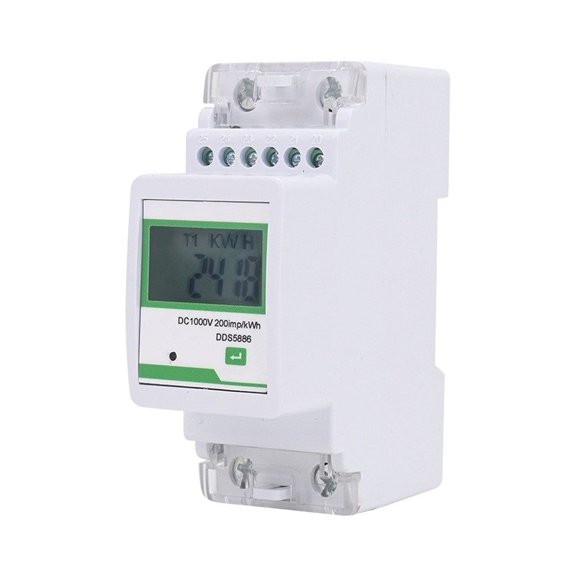 Novixy Single-Phase Bidirectional DC Energy Meter DDS5886 with RS485, Digital Active Power Monitor for AC220V/DC48V/DC24V, 10(20)A DIN Rail or Wall Mount